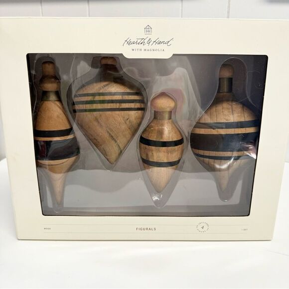 Hearth & Hand Magnolia 4pk Wooden Plumbob Figural - Picture 2 of 3